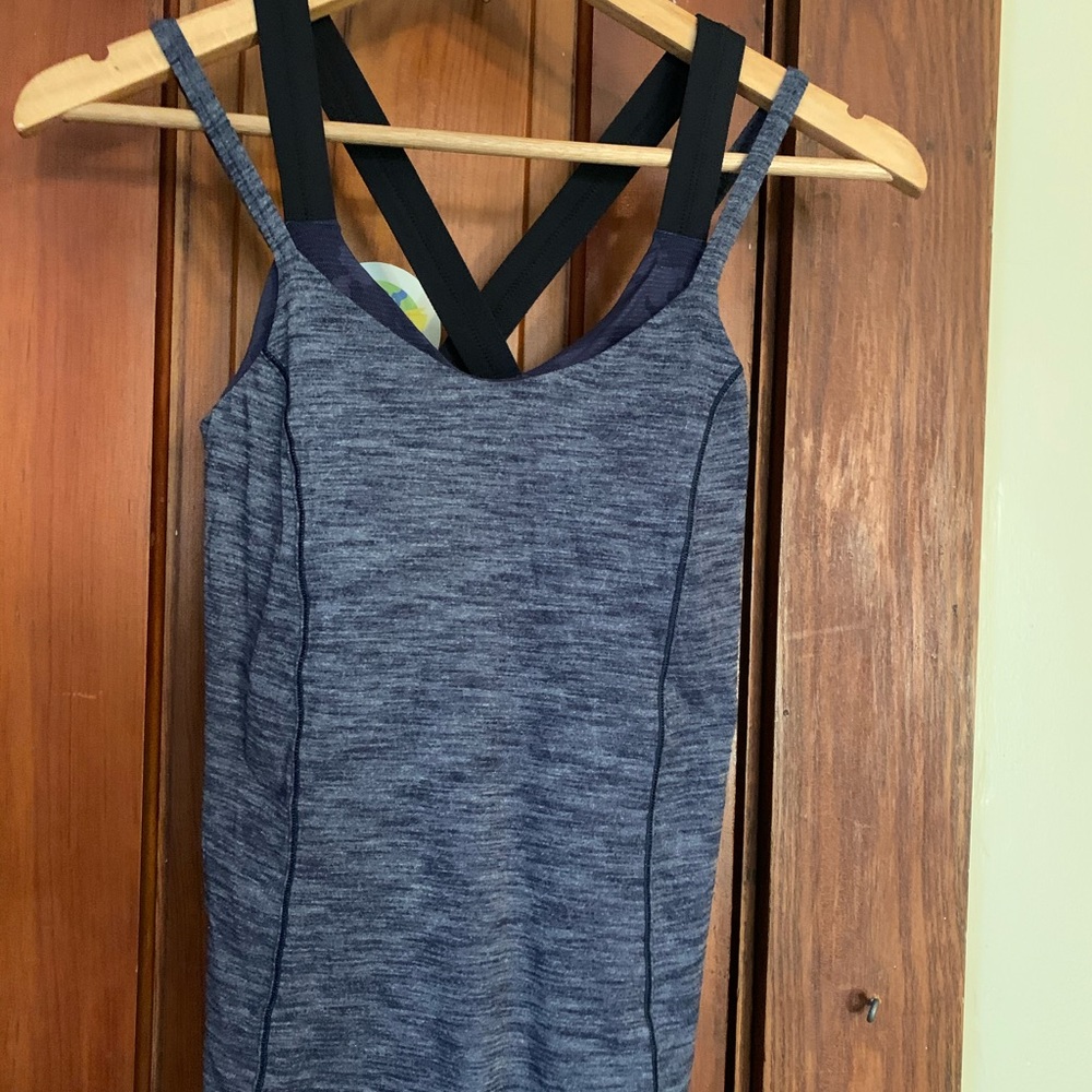Lululemon Blue Heathered Tank Top